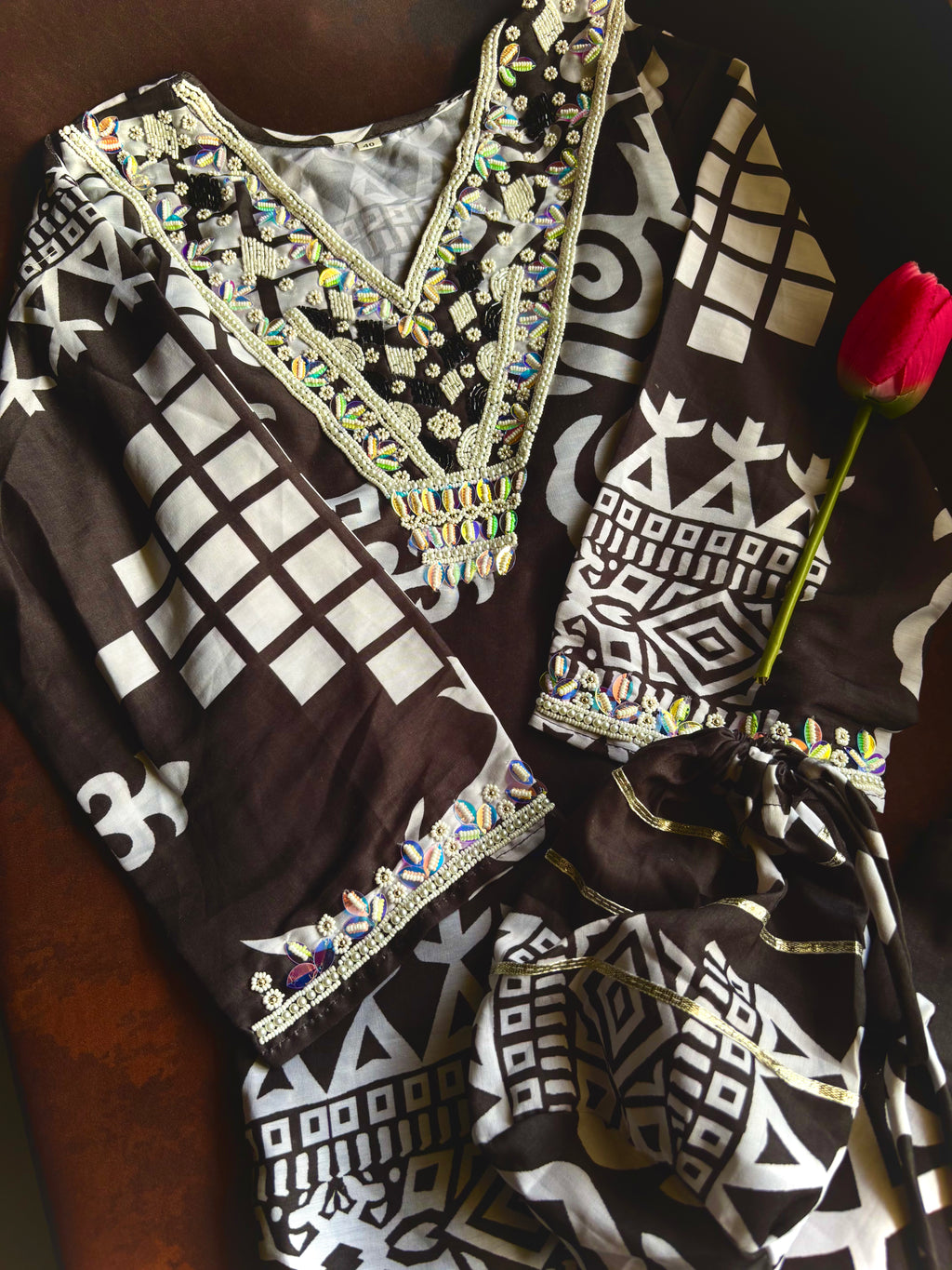 Kashi Coord Set with Potli