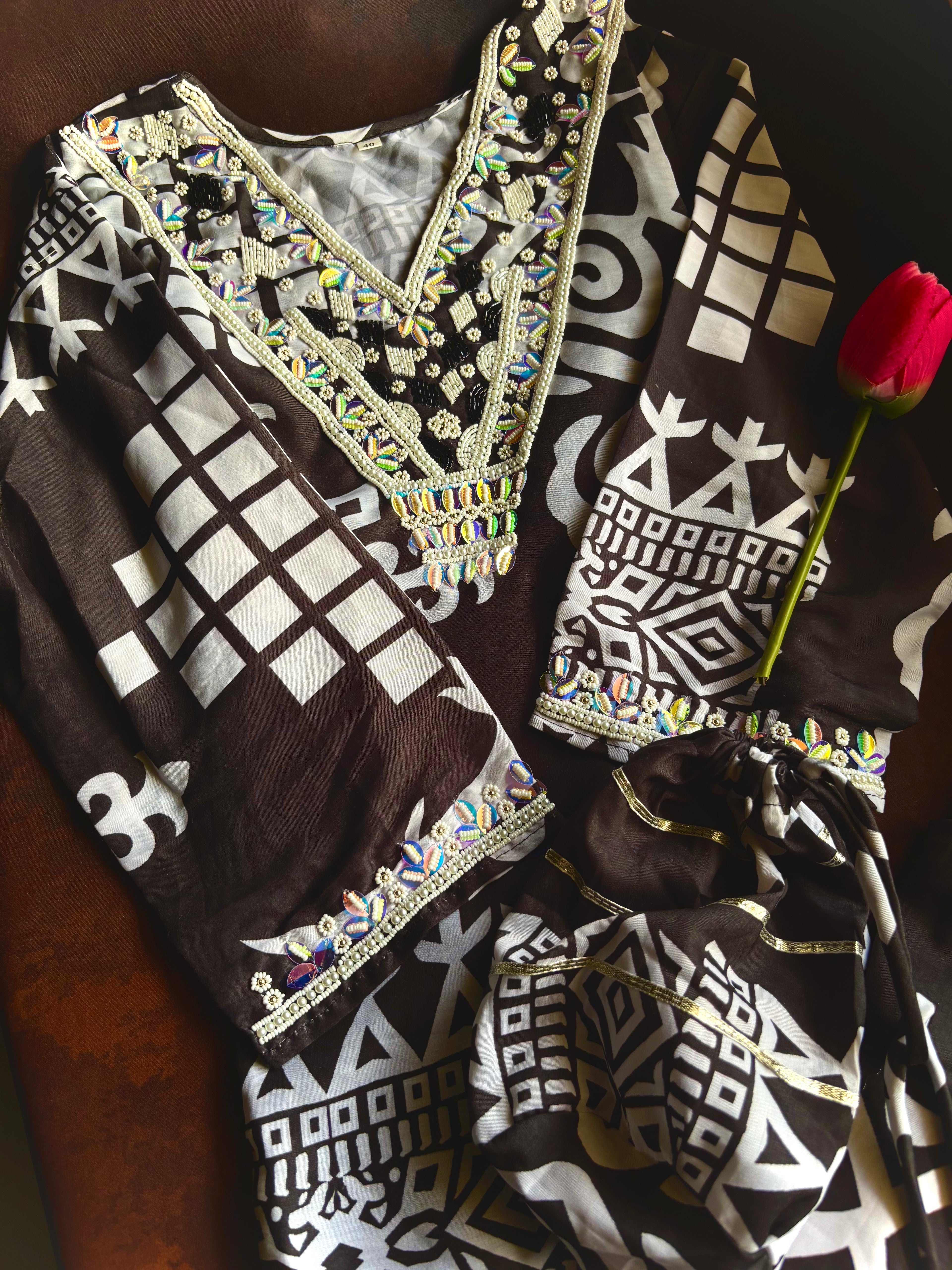 Kashi Coord Set with Potli